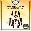 WAVE 100 R (DISC) COVER SET (MAROON + BLACK)