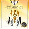 WAVE 100 R (DISC) COVER SET (YELLOW + SILVER)