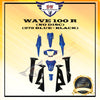 WAVE 100 R (NO DISC) COVER SET (272 BLUE + BLACK) FULL SET HONDA