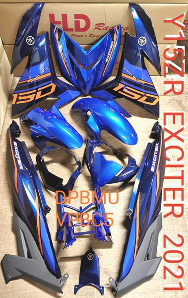 🔥READY STOCK🔥 Y150 ZR V1 / V2  NEW COVER SET EXCITER 2021 YAMAHA STICKER STAMPED WITH 2K CLEAR