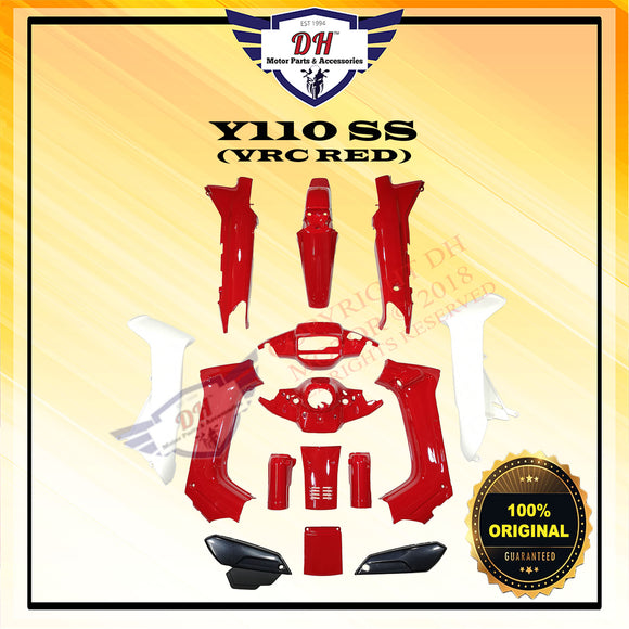 Y110 SS (ORIGINAL) COVER SET (VRC RED) YAMAHA Y110