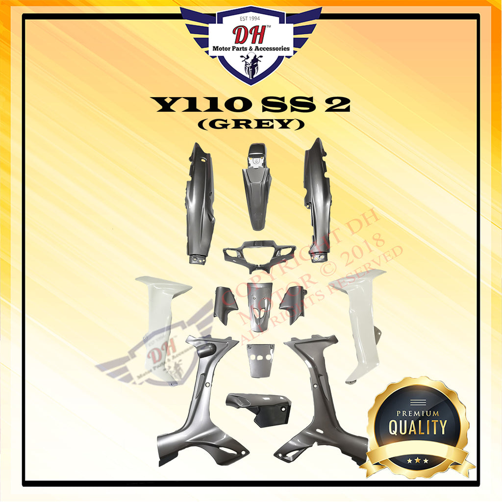 Y110 SS 2 COVER SET (GREY) FULL SET YAMAHA SS2 – DH MOTOR PARTS ...