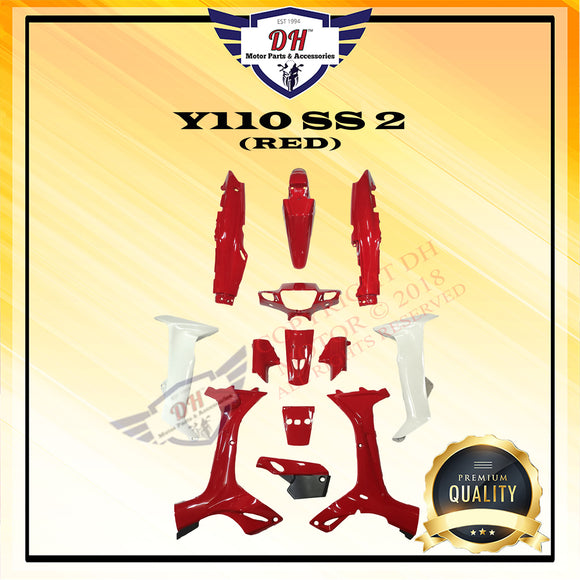 Y110 SS 2 COVER SET (RED) FULL SET YAMAHA SS2