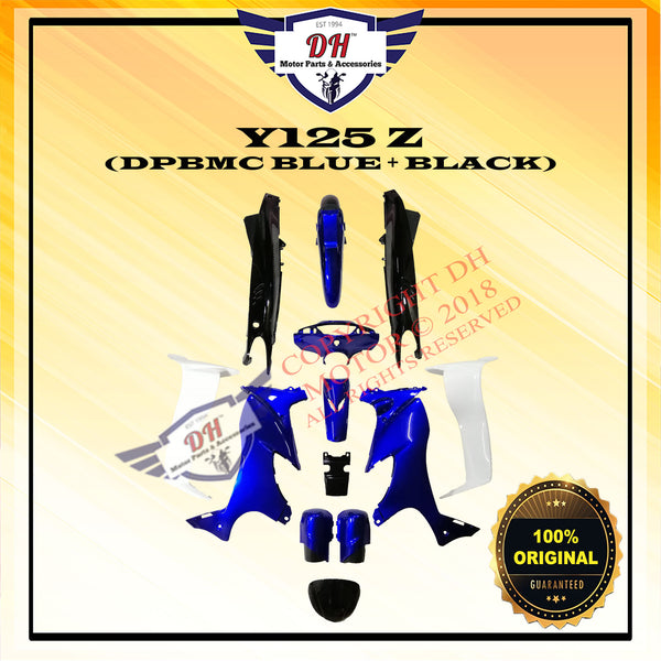 Y125 Z (ORIGINAL) COVER SET (DPBMC BLUE + BLACK) YAMAHA 125 125Z 125ZR Y125Z Y125ZR