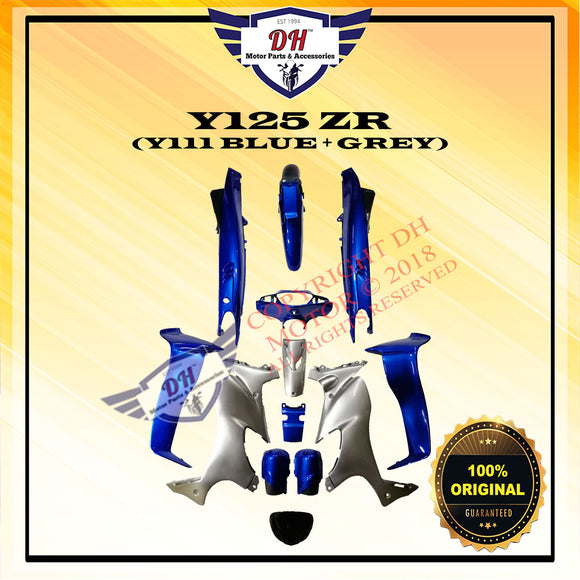 Y125 ZR (ORIGINAL) COVER SET (Y111 BLUE + GREY) YAMAHA 125 125Z 125ZR Y125Z Y125ZR