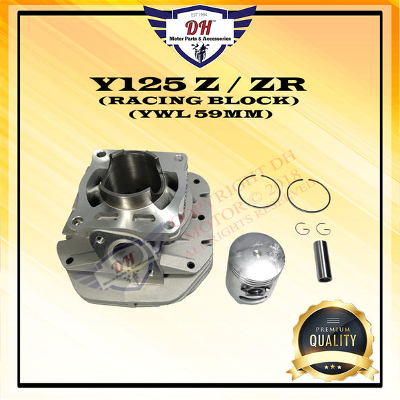 Y125 Z / ZR (YWL) HIGH PERFORMANCE CYLINDER RACING BLOCK KIT (59MM) (IRON)