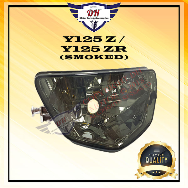 Y125 ZR / Y125 Z HEAD LAMP (SMOKED) YAMAHA 125 125Z 125ZR Y125Z Y125ZR