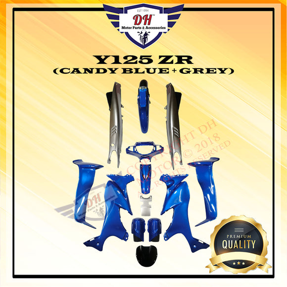 Y125 ZR COVER SET (CANDY BLUE + GREY) YAMAHA 125 125Z 125ZR Y125Z Y125ZR