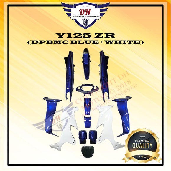 Y125 ZR COVER SET (DPBMC BLUE + WHITE) YAMAHA 125 125Z 125ZR Y125Z Y125ZR