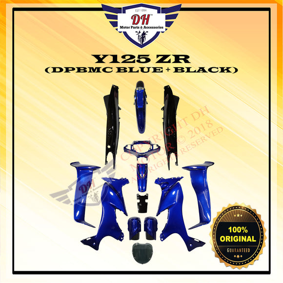 Y125 ZR (ORIGINAL) COVER SET (DPBMC BLUE + BLACK) YAMAHA 125 125Z 125ZR Y125Z Y125ZR