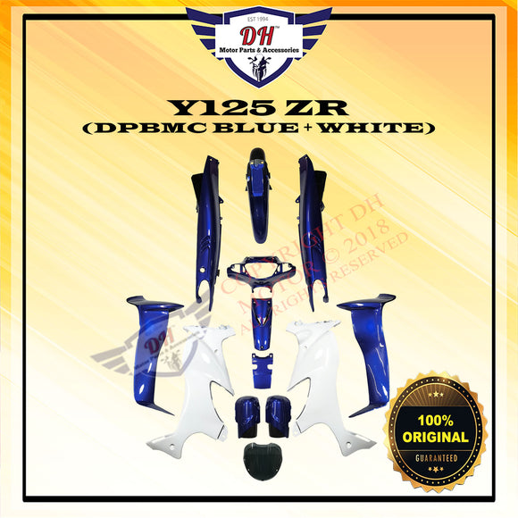 Y125 ZR (ORIGINAL) COVER SET (DPBMC BLUE + WHITE) YAMAHA 125 125Z 125ZR Y125Z Y125ZR