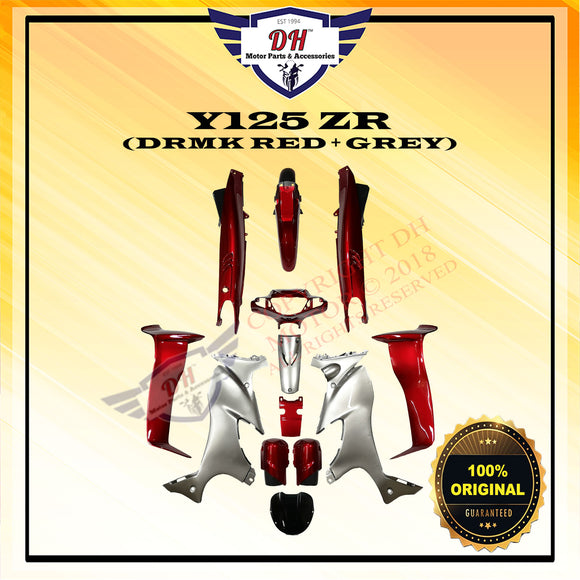 Y125 ZR (ORIGINAL) COVER SET (DRMK RED + GREY) YAMAHA 125 125Z 125ZR Y125Z Y125ZR