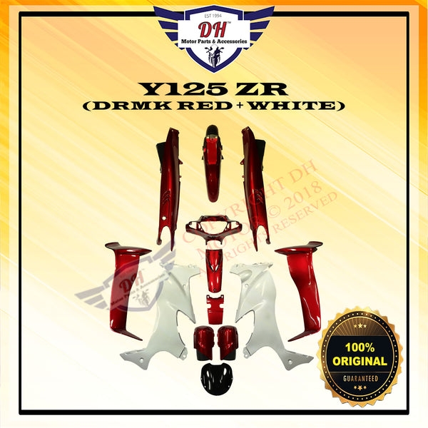 Y125 ZR (ORIGINAL) COVER SET (DRMK RED + WHITE) YAMAHA 125 125Z 125ZR Y125Z Y125ZR