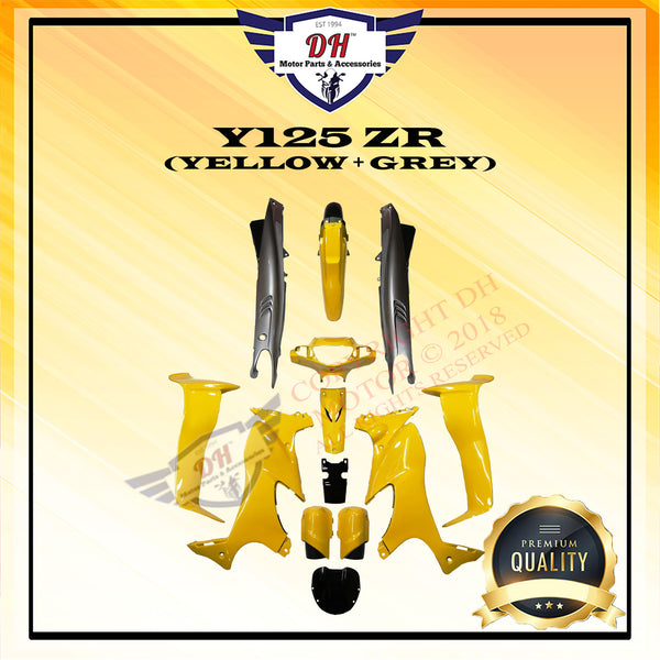 Y125 ZR COVER SET (YELLOW + GREY) YAMAHA 125 125Z 125ZR Y125Z Y125ZR