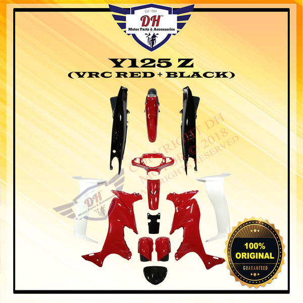 Y125 Z (ORIGINAL) COVER SET (VRC RED + BLACK) YAMAHA 125 125Z 125ZR Y125Z Y125ZR