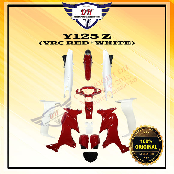 Y125 Z (ORIGINAL) COVER SET (VRC RED + WHITE) YAMAHA 125 125Z 125ZR Y125Z Y125ZR